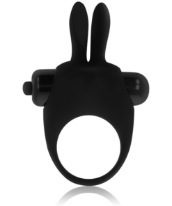 OHMAMA - ANILLO DE SILICONA CON RABBIT NEGRO