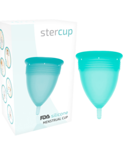 STERCUP - COPA MENSTRUAL FDA SILICONA AQUAMARINA TALLA S