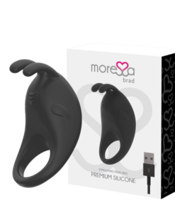 MORESSA - BRAD PREMIUM ANILLO VIBRADOR RECARGABLE SILICONE NEGRO