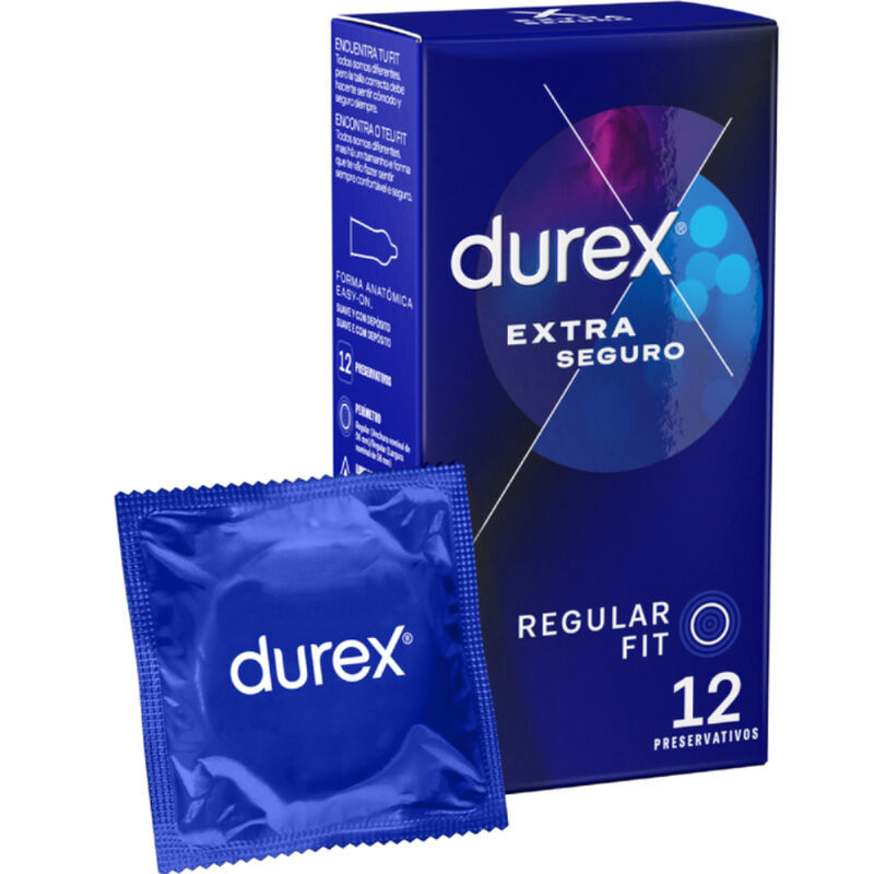 DUREX - PRESERVATIVOS EXTRA SEGUROS 12 UNIDADES